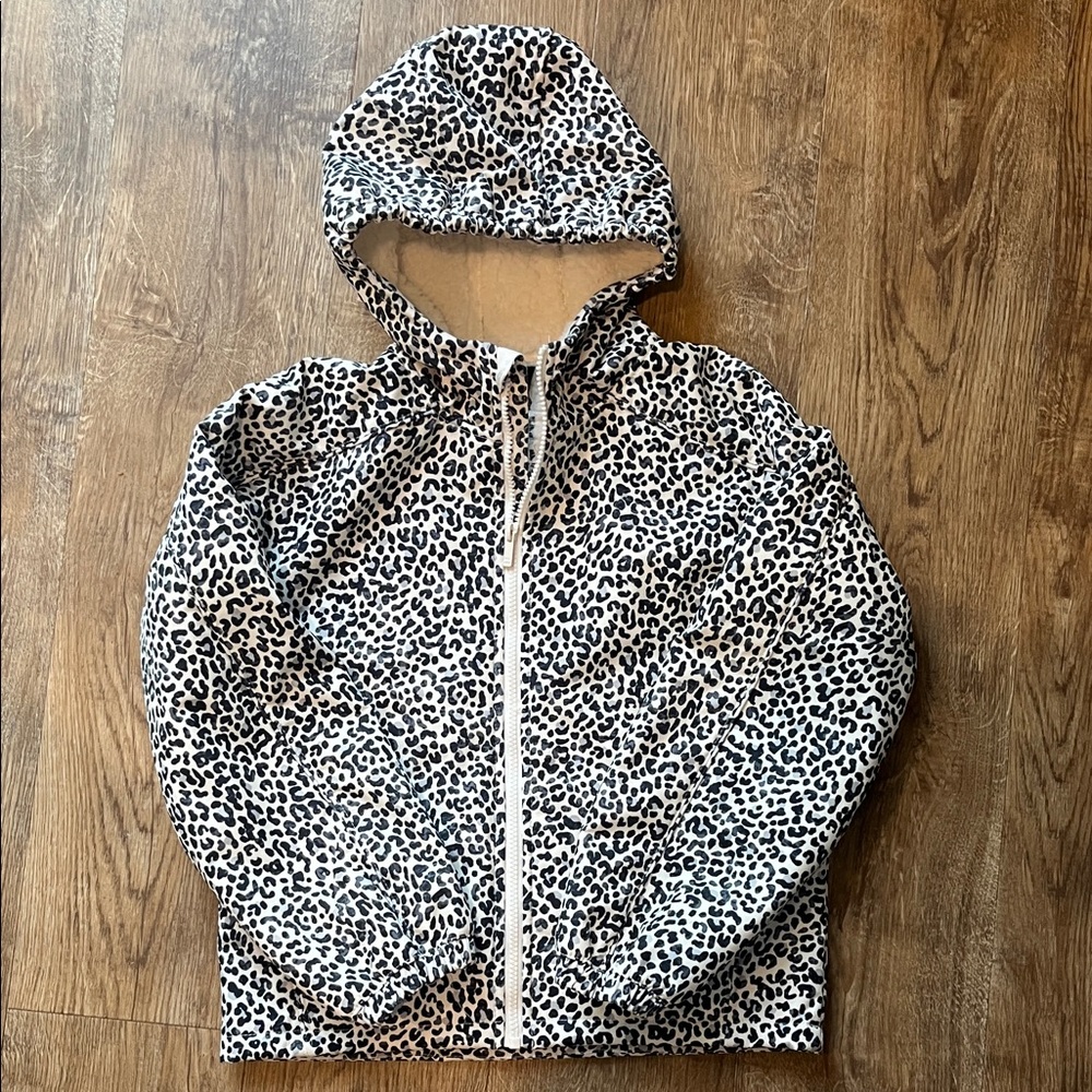 Kids Leopard Print All in Motion Hooded Jacket - size L